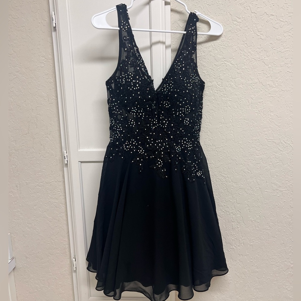 Gianni Bini Black Dress with Glittering Accents